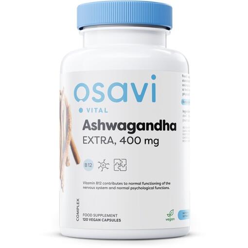Ashwagandha Ekstra - 400 mg - 120 veganske kapsler