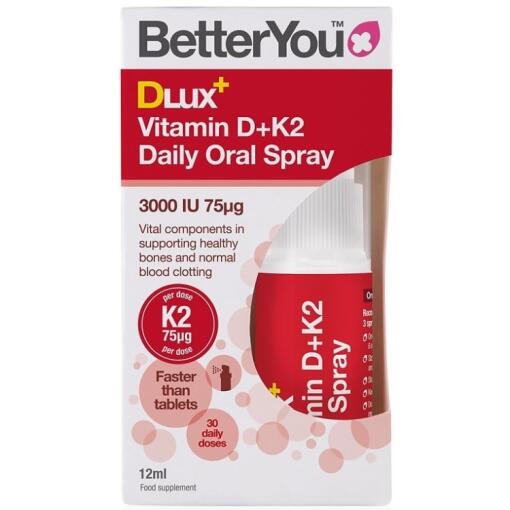 DLux+ D+K2-vitamin D+K2 daglig oral spray - 12 ml