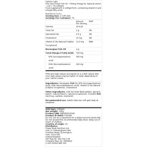Natural Orange - 120 + 30 softgels