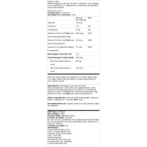 1000mg - 100 softgels