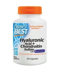 Hyaluronsyre + Chondroitinsulfat med BioCell Collagen - 60 kapsler