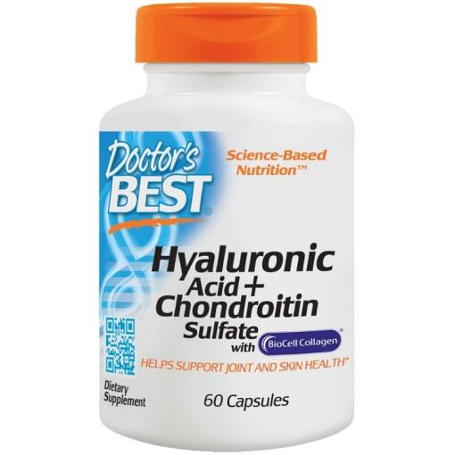 Hyaluronsyre + Chondroitinsulfat med BioCell Collagen - 60 kapsler