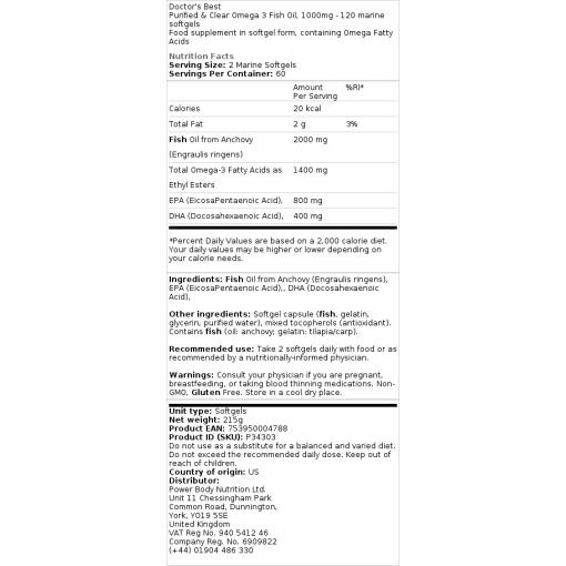 1000mg - 120 marine softgels