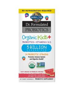 Dr. Formuleret Probiotika Økologisk Kids+ - 30 tyggetabletter