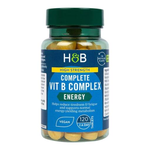 Højstyrke Komplet Vit B-Kompleks - 120 tabletter
