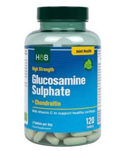 Højstyrke Glucosaminsulfat + Chondroitin - 120 tabletter