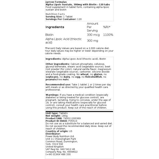 300mg med biotin - 120 faner