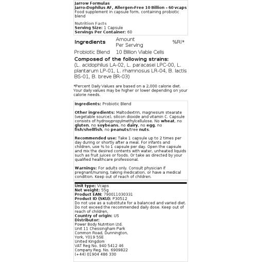 Allergen-Free 10 milliarder - 60 vcaps