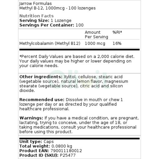 1000mcg - 100 sugetabletter