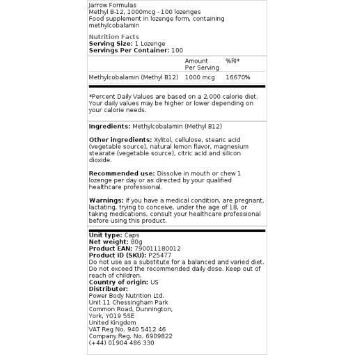 2500mcg - 100 sugetabletter