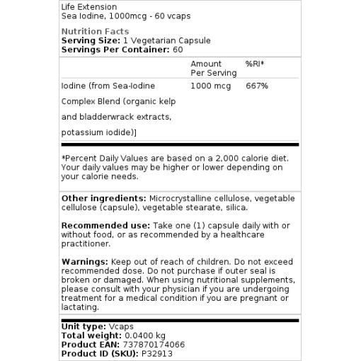1000mcg - 60 kapsler