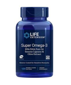 Super Omega-3 EPA/DHA med sesamlignaner og olivenekstrakt - 120 enterisk belagte softgels