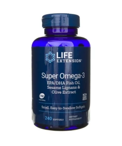 Super Omega-3 EPA/DHA med sesamlignaner og olivenekstrakt - 240 softgels