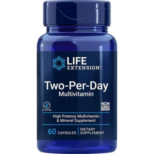 Multivitamin to gange om dagen - 60 kapsler