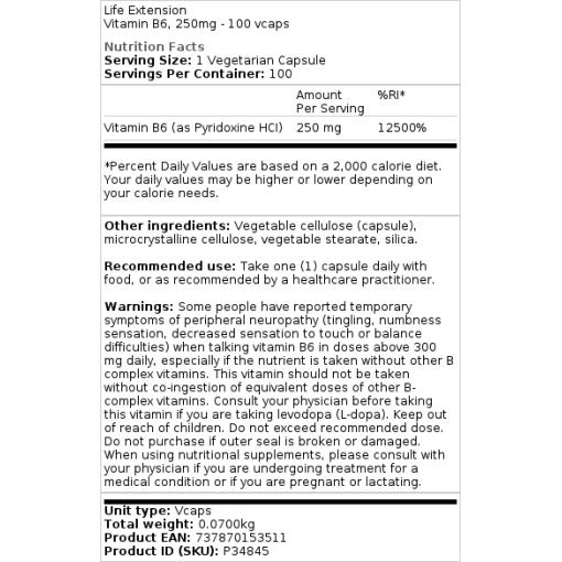 250mg - 100 kapsler