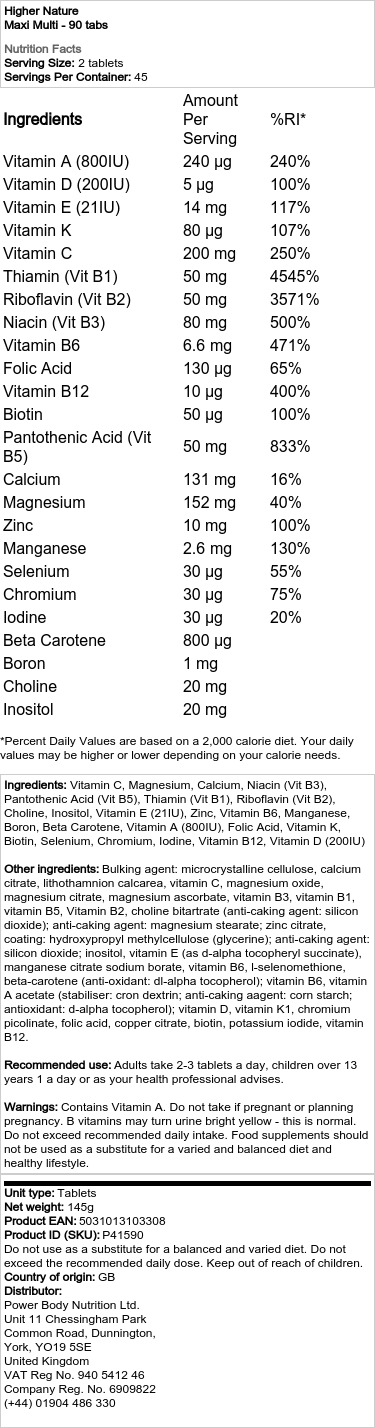 Maxi Multi - 90 tablet - Obrázek 2