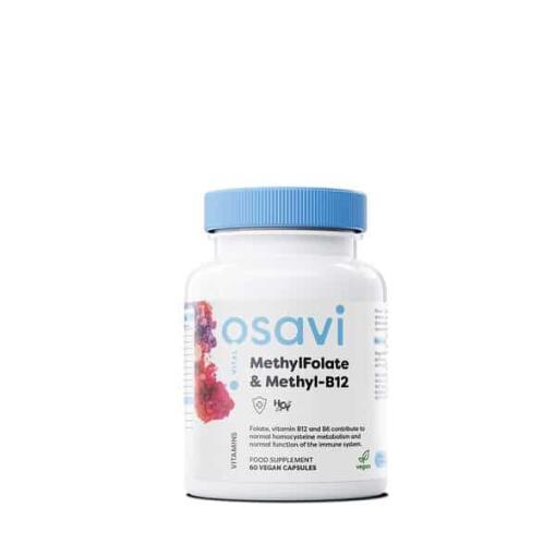 Methylfolat & Methyl-B12 - 60 veganske kapsler