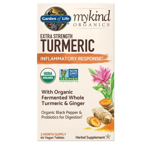 Mykind Organics Ekstra styrke gurkemeje - 60 veganske tabletter