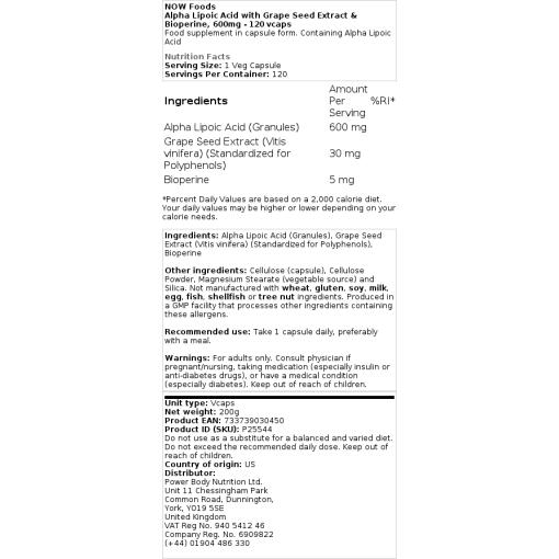 600 mg - 120 vegetabilske kapsler