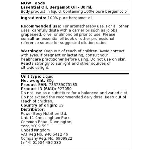 Bergamotteolie - 30 ml