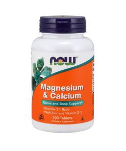Magnesium & Calcium med zink og D-vitamin - 100 tabletter