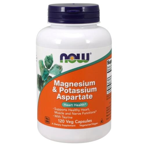 Magnesium og kaliumaspartat med taurin - 120 veganske kapsler