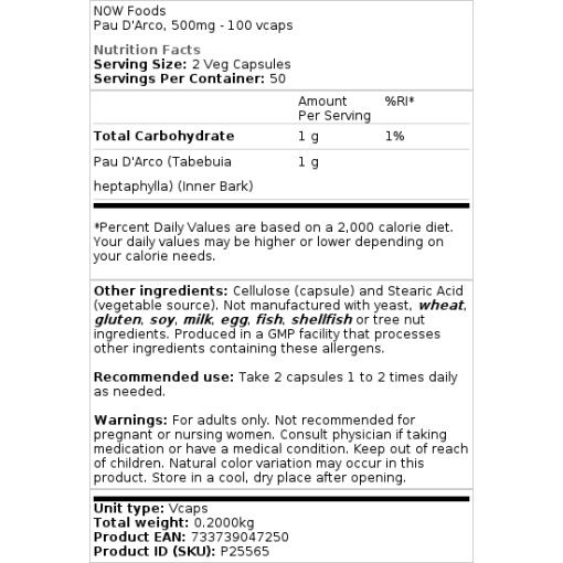 500 mg - 100 vegetabilske kapsler