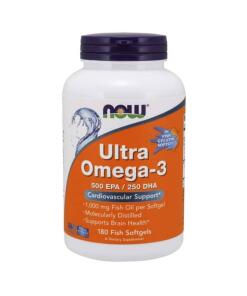 Ultra Omega-3 (i fiskegelatine softgels) - 180 fiskeolie softgels