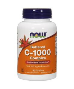 Vitamin C-1000-kompleks - Bufferet med 250 mg bioflavonoider - 90 tabletter