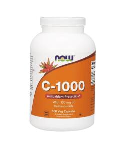 Vitamin C-1000 med 100 mg bioflavonoider - 500 kapsler