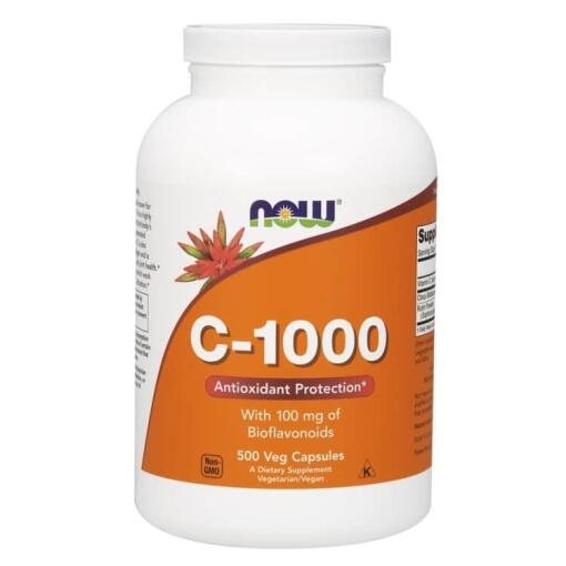 Vitamin C-1000 med 100 mg bioflavonoider - 500 kapsler