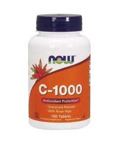 C-vitamin C-1000 med hyben - vedvarende frigivelse - 100 tabletter