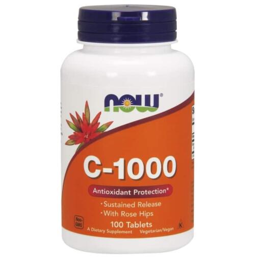 C-vitamin C-1000 med hyben - vedvarende frigivelse - 100 tabletter