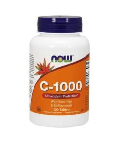 Vitamin C-1000 med hyben og bioflavonoider - 100 tabletter