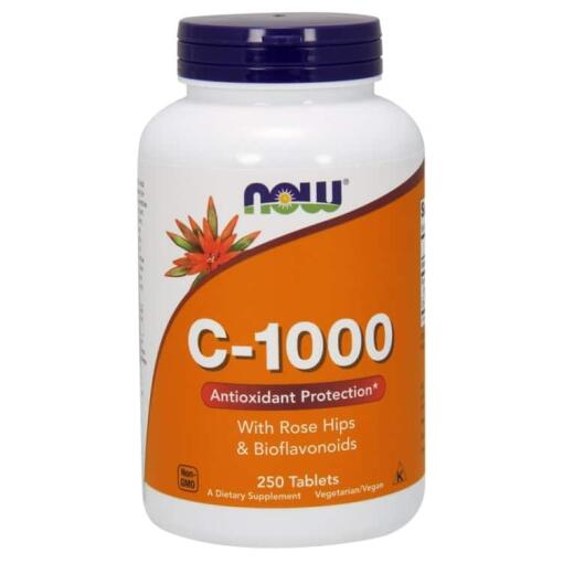Vitamin C-1000 med hyben og bioflavonoider - 250 tabletter