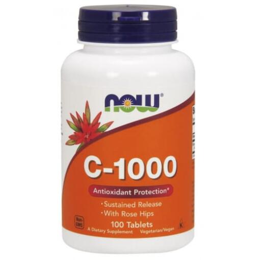 C-vitamin C-1000 med hyben - Langsom frigivelse - 250 tabletter