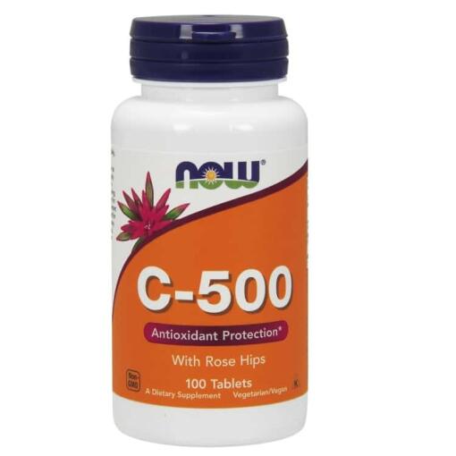 Vitamin C-500 med hybenrosen - 100 tabletter