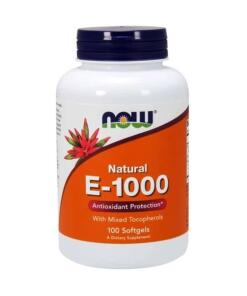 Vitamin E-1000 - Naturligt (blandede tocopheroler) - 100 softgels