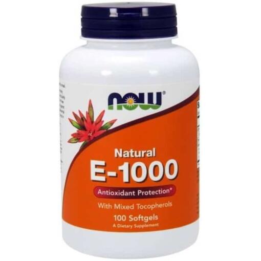 Vitamin E-1000 - Naturligt (blandede tocopheroler) - 100 softgels