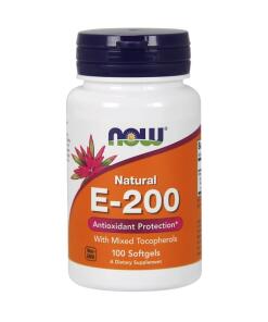 Vitamin E-200 - Naturligt (blandede tocopheroler) - 100 softgels