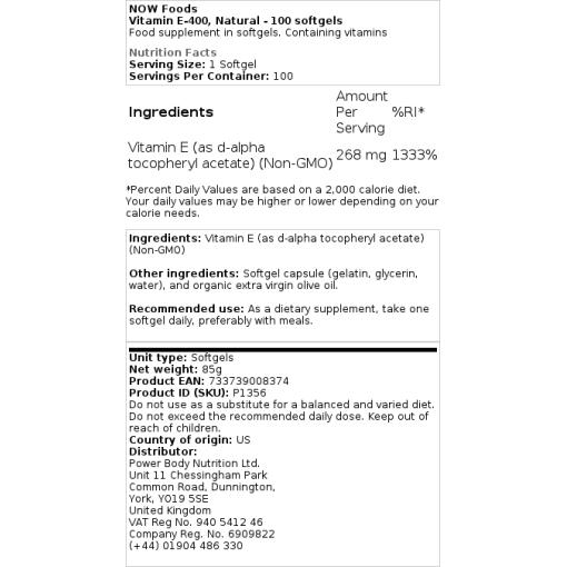 Naturligt - 100 softgels