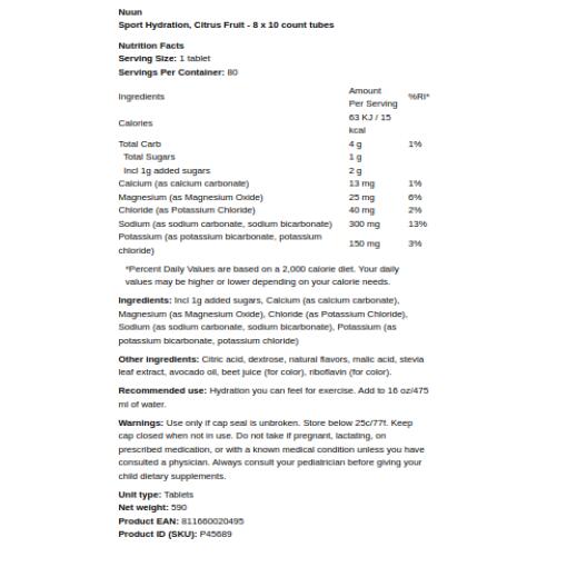 Citrusfrugt - 8 x 10 tællerrør