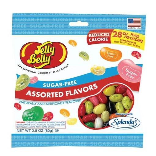 Sukkerfri Jelly Beans i Blandede Smage - 80g