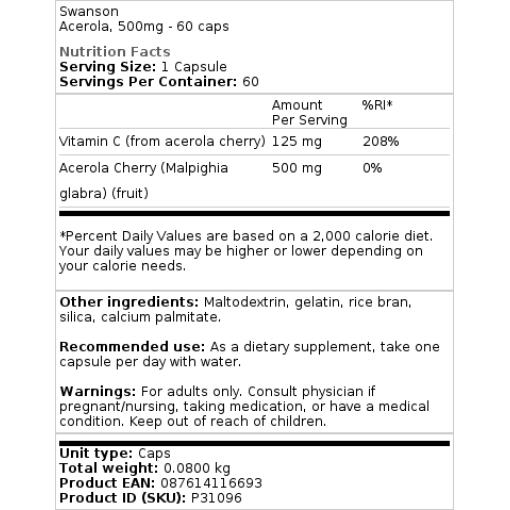 500 mg - 60 kapsler
