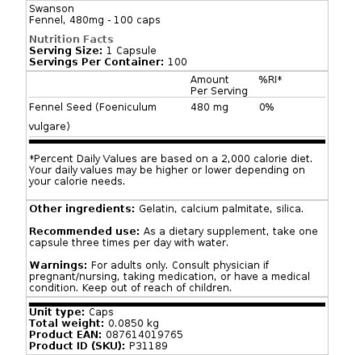 480 mg - 100 kapsler