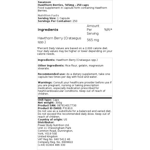 565 mg - 250 kapsler