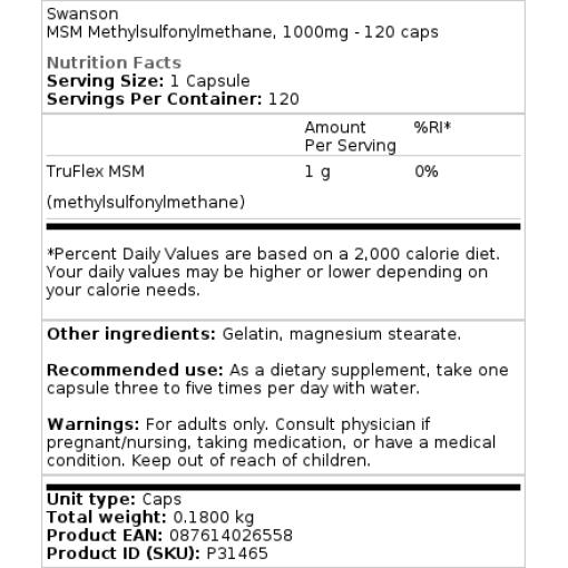 1000mg - 120 kapsler
