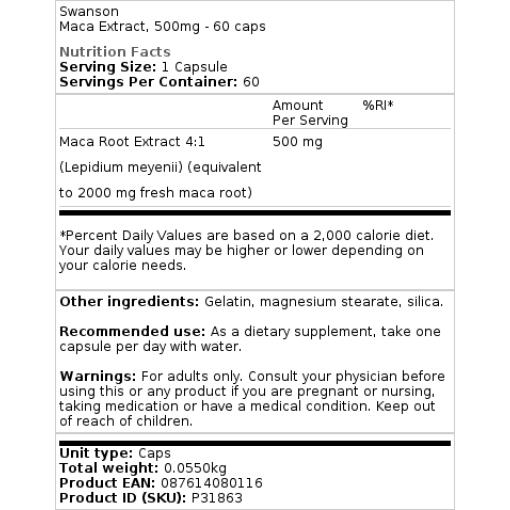 500 mg - 60 kapsler