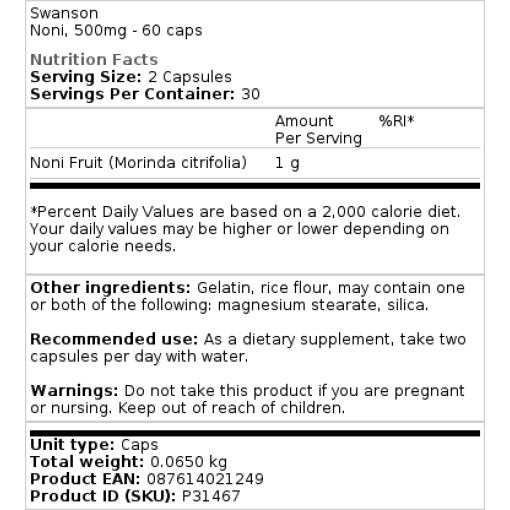 500 mg - 60 kapsler