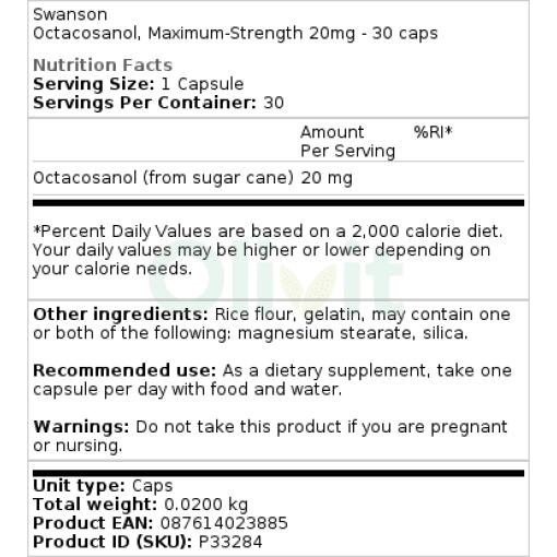 maksimal styrke 20 mg - 30 kapsler